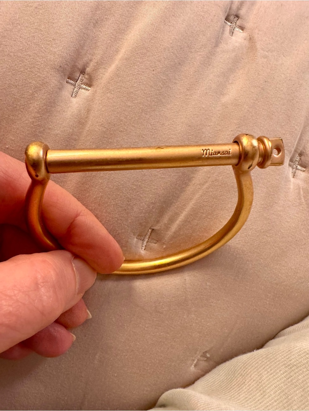 Miansai Rose Gold Screw Cuff Bracelet